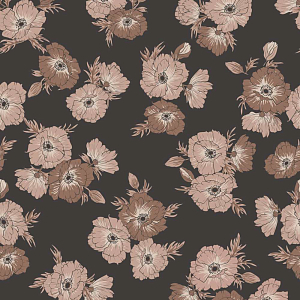 Платье из мягкого джерси Wheat "Eliane Raven Anemones", цветочный шоколад